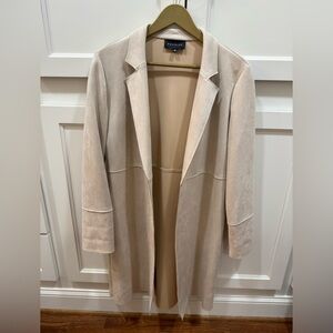 Women's Tan Faux Suede Coat